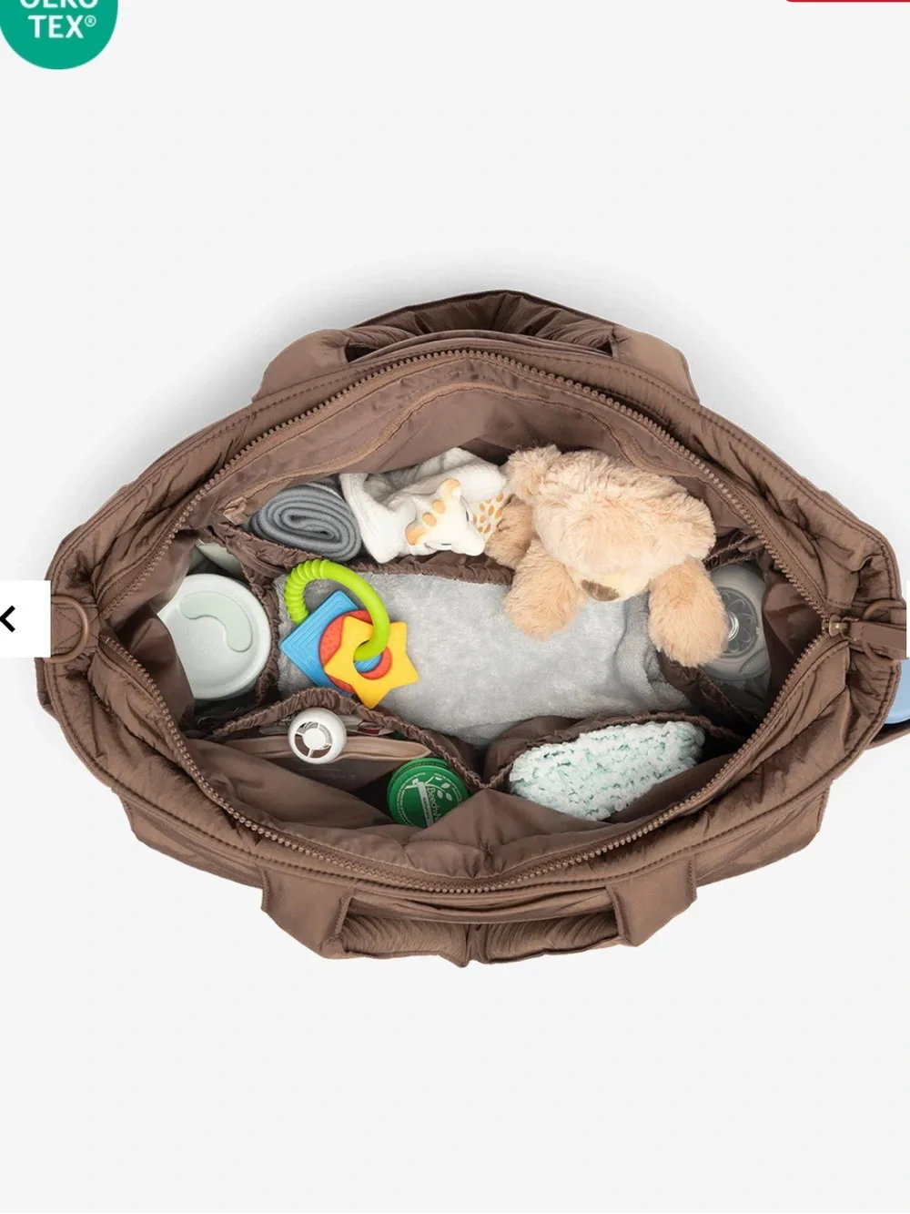 Calpak Diaper Tote Bag with Laptop Sleeve Hazelnut